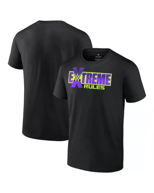 Men's Fanatics Branded Black Extreme Rules Official Logo T-Shirt $7.44 T-Shirts
